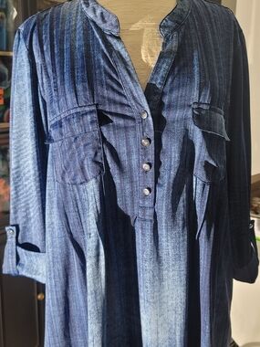 Cocomo Women's Top with Blue Denim Look